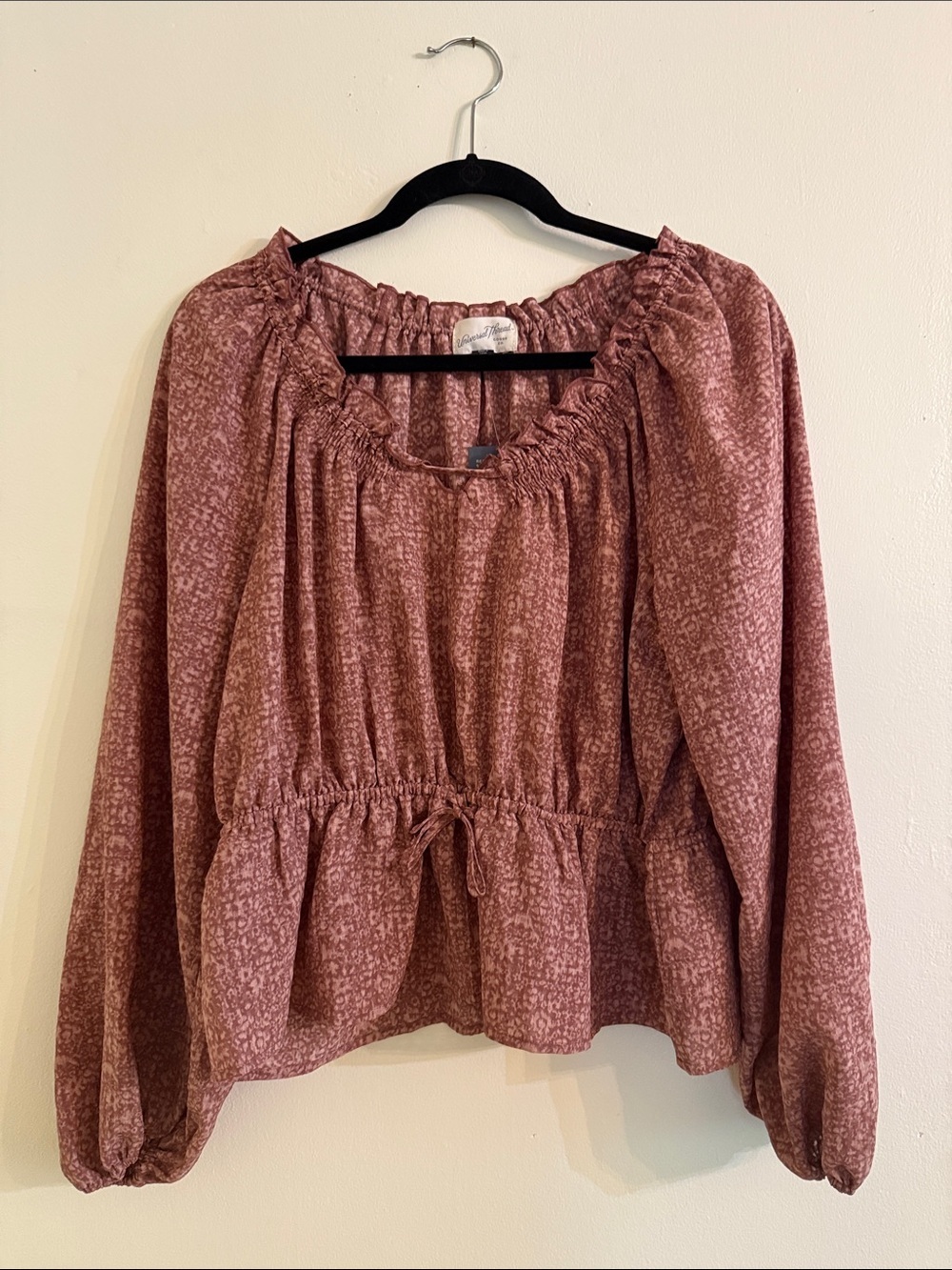 Women's Dusty Rose Peasant Blouse - Unbranded Size Medium